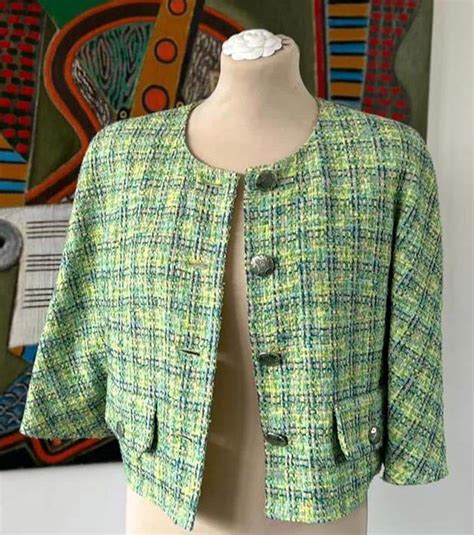 chanel green tweed jacket|chanel tweed jacket 2020.